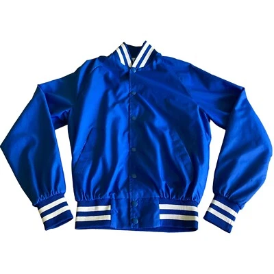 Chaqueta vintage con botones a presión azul generación activa pequeña, parche eliminado Foto 1 de 4