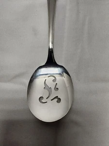  ANTIKES VINTAGE SAMMLERSTÜCK MANSFIELD SCHLITZLÖFFEL 5,75" CARLTON SILBER TELLER - Bild 1 von 8