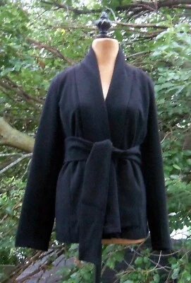 Suéter Randolph Duke The Look Elegante Negro Cuello en V Con Cinturón Mujer S ¡Nuevo! Foto 1 de 4