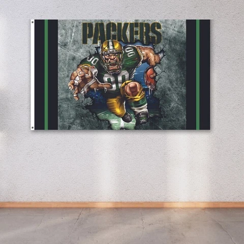 Green Bay Packers 3x5 ft Flag Rodgers NFL Super Bowl Champions Banner Cover