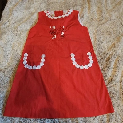 Beaufort Bonnet Company Mickey&Minnie Rare Primland Red&white Daisies Dress - Image 1 of 4