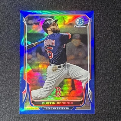 2014 Bowman Chrome Dustin Pedroia /250 Blue Refractor #194 Red Sox - Image 1 of 2