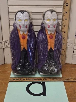 2 General Foam Toro pathway light covers blow mold vampire Dracula Halloween new - Image 1 of 4