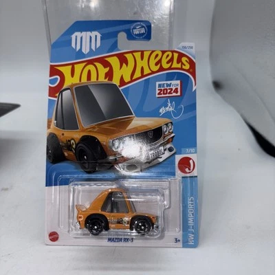 2024 Hot Wheels HW J-IMPORTS 7/10 Mazda RX-3 156/250 (Orange) - Image 1 of 2