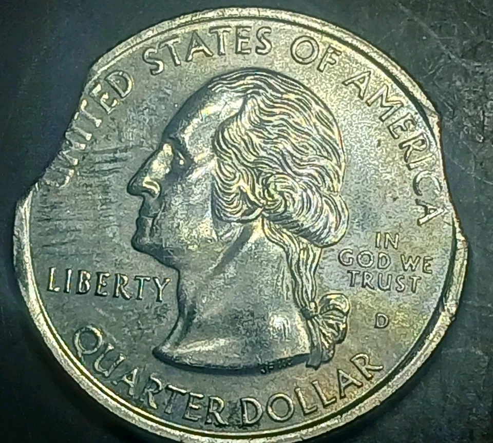   Rare Beautiful Double Clip New Jersey  Quarter GMBU Unciculated .  7% Total  - Image 1 of 4