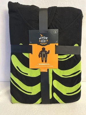 Hyde & Eek Women's Size Large Glow In The Dark Skeleton One Piece Pajama Set - Image 1 of 3