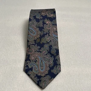 Corbata Vintage Geoffrey Beene 100% Seda Azul Rosa Paisley 59" X 3.50" EE. UU. - Imagen 1 de 6