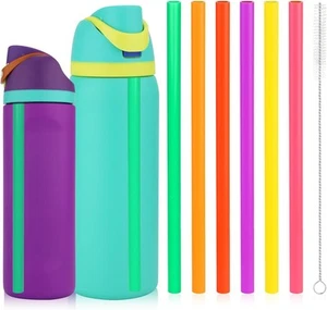 6pcs Replacement Straws for Owala M, pink, green, purple, yellow, red, orange - Picture 1 of 7