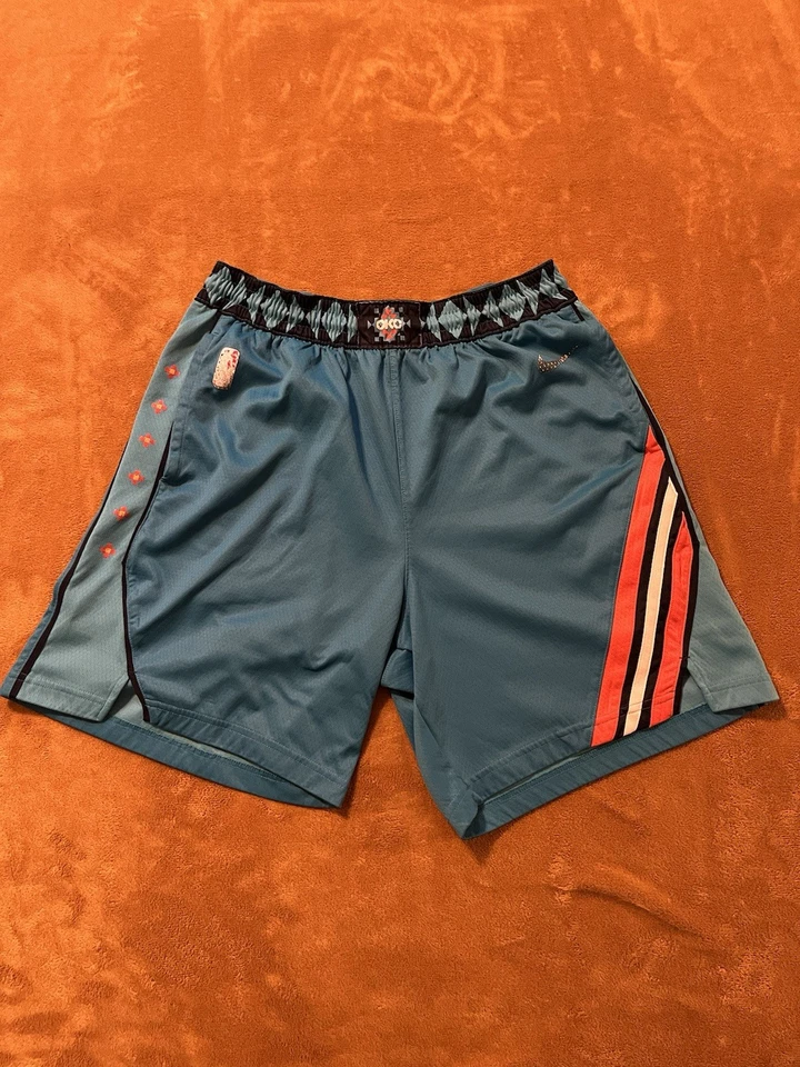 Nike OKC Thunder Courtside 2018-19 City Edition NBA Shorts Mens Sz XL   - Image 1 of 4