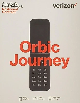 Orbic Journey V Verizon 4G 8GB+1GB LTE Single SIM 2.8" Android Flip Phone, Preto - Imagem 1 de 4