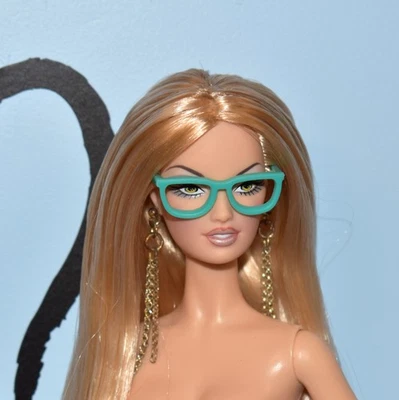 Barbie Mediano Azul Teal Verde Sin Lente Gafas de Lectura Accesorio de Moda Foto 1 de 3