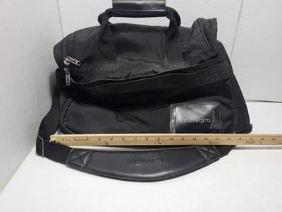 TRAVELPRO Flight Crew 5 Flight Tote Weekender Carry-On Bag Black Nylon Airplane - Image 1 of 4