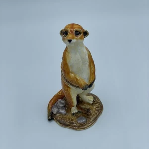 Meerkat Home Decor Organizer Jewelry Box Marmot Figurine Small Container - Picture 1 of 12