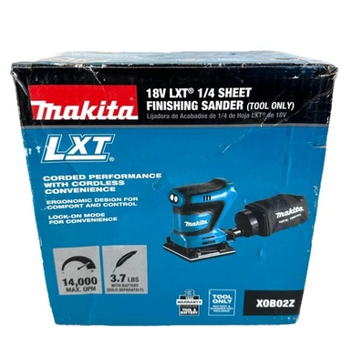 Makita 18V LXT Cordless 1/4 Sheet Finishing Sander Tool Only Model XOB02Z - Image 1 of 4