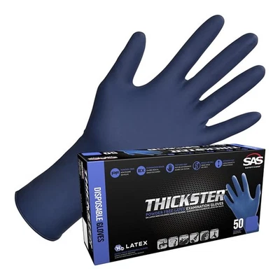 Guantes de látex de seguridad texturizados más gruesos SAS 6603 (1 caja), grandes Foto 1 de 2