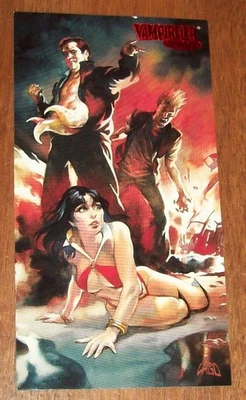 1995 Topps Vampirella The Mystery Walk 2nd of 5 Red Foil 2 1/2" x 4 1/2" Card-3 - Image 1 of 2