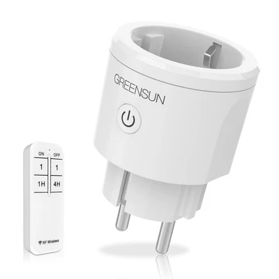 GreenSun Funksteckdosen  Fernbedienung mit Fernbedienung bis 30m Funkschalter DE - Bild 1 von 4