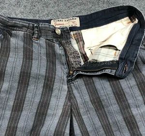 Pantalones Cortos Tommy Bahama Jeans Para Hombre 34 Azul/Negro Rayas Algodón Denim Estilo Chinos - Imagen 1 de 12