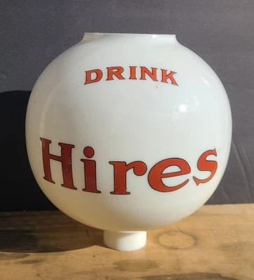 DISPENSADOR DE GLOBOS DE VIDRIO DE LECHE BLANCA CERVEZA RAÍZ DRINK HIRES SODA de colección Foto 1 de 4