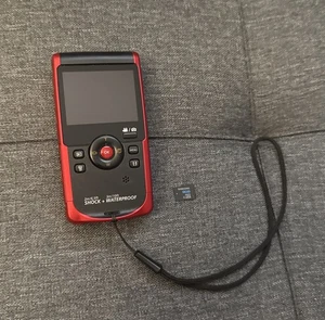 Samsung HMX-W200 HD wasserdichter Videorecorder - rot und schwarz - Bild 1 von 3