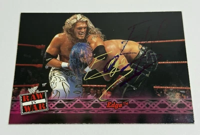 2001 Fleer WWF Raw is War Edge #26 Signed Autographed Card - Image 1 of 4