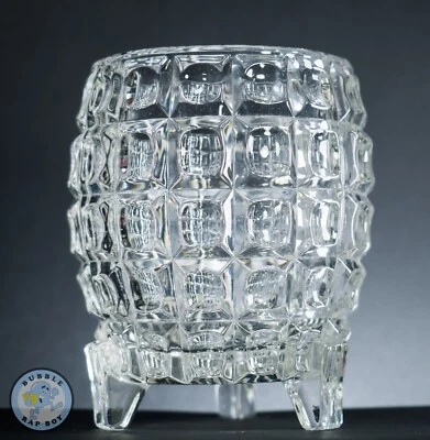 SKLO UNION GLASS BARREL LENS VASE CZECH MADE LIBOCHOVICE CIRCA 1940's-50's - Image 1 of 4