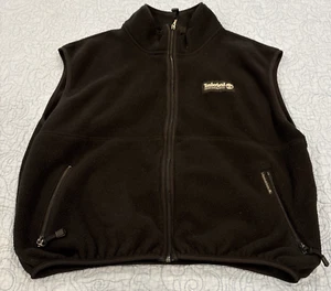 Timberland Mens XL Performance Polartec Fleece Vest Full Zip Black MADE IN USA - Picture 1 of 6