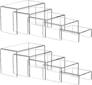 Ouskr Acrylic Risers for Display 10 Pcs Acrylic Display Riser Clear Display St - Picture 1 of 3