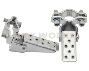 ProBMX Steel Foldable Foot Step Pegs - Chrome - Pair - Suit Old School BMX - Bild 1 von 1