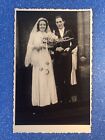 Old Photo Vintage Antique Postcard Photo Man Man Woman Wedding Dress Dress Old Old Old