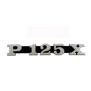 Emblema logotipo inscripción P125x capó lateral 145x20mm para Vespa P 150 X/E PX MY 200 - Imagen 1 de 1