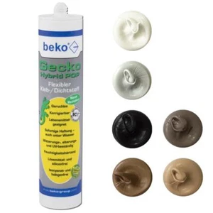 Beko Gecko Hybrid POP Montagekleber Klebstoff Dichtstoff 310ml weiß grau schwarz - Bild 1 von 5