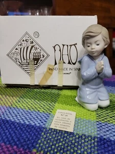 Vintage Lladro NAO Praying Boy 1985 Original Box and Packaging - Picture 1 of 11