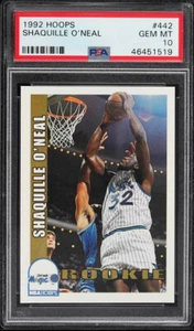 1992 Hoops Shaquille O'Neal ROOKIE RC #442 PSA 10 GEM MINT - Picture 1 of 2