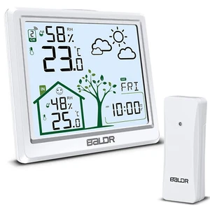 Station Météo Radio Avec Capteur Externe, Grande Station Météorologique (V8U) - Afbeelding 1 van 6