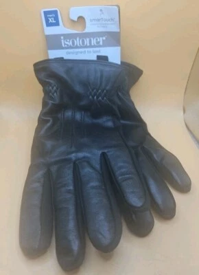 Isotoner Men's Gloves SmarTouch Brown Leather Touchscreen Size XL NWT  - Image 1 of 2