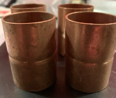 1-1/4" Copper Coupling (stop) C x C Sweat Fitting NOS (Sold Individually ) - Image 1 of 3