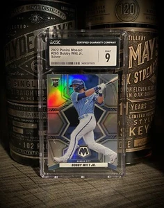 Bobby Witt Jr CGC 9 MINT 2022 Panini Mosaic Holo Silver Prizm Rookie RC - Picture 1 of 2