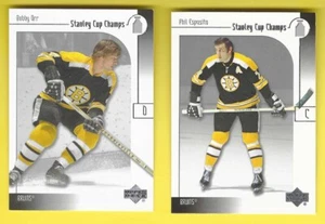 2001-02 Upper Deck UD Stanley Cup Champs Bobby Orr Phil Esposito (Bruins) - Picture 1 of 2