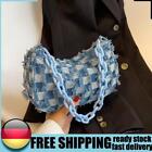Frauen Casual Handtasche Mode Vintage Denim Schultertasche Sling Bag (Hellblau) 