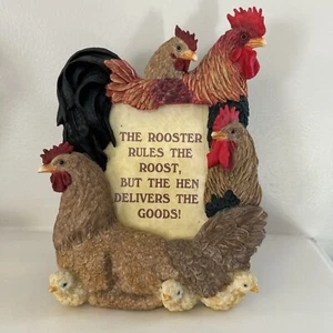 Chickens Farmhouse 3D Picture Frame Or Saying Roosters Hens & Chicks  Standing - Picture 1 of 10
