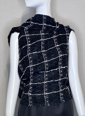 Roland Mouret 雕塑黑色和白色粗花呢优良上衣,宽松版型 4 码,英国 — 第 1/4 张图片