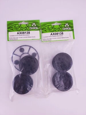 (4)Axial SCX10 Rock Crawler Racer 1.9 Walker Evans Street Wheel Black AX08138 - Image 1 of 3