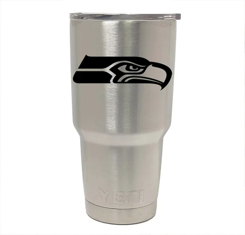 Seattle Seahawks YETI Laser Engraved Colster, 20 or 30 oz. Tumbler MagSlide Lid Cover