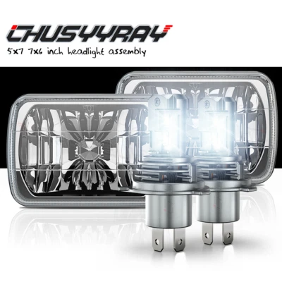 For Chevy S10 Blazer 1983-94 7x6" 5x7" LED Headlight Halo Projector Hi-Lo Beam - Image 1 of 4
