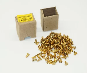 Vintage Nettlefolds 1/4" x 4 Brass Countersunk Screws 1 Gross - Picture 1 of 4