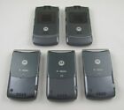 5 Motorola V3 Razr T-Mobile Cell Phones Lot Gsm + Travel Chargr