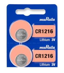 Murata CR1216 3V Lithium Coin Cell - Replaces Sony CR1216 (2 Pack) - Picture 1 of 7