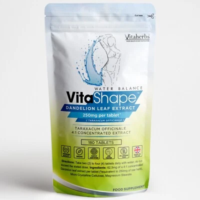 VITAHERBS Wasserretentionstabletten - VITASHAPE™ Wasserhaushalt Detox & Cleanse Live Support