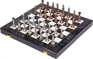 Vintage Chess Set Marble Folding Chess Board Game With Storage and Chess Pieces - Picture 1 of 10